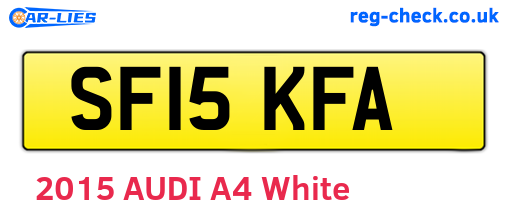 SF15KFA are the vehicle registration plates.