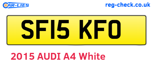 SF15KFO are the vehicle registration plates.