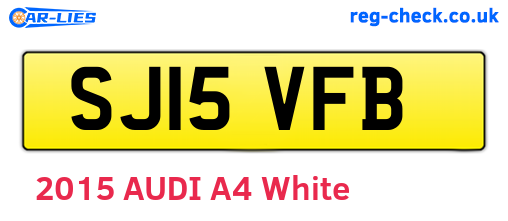 SJ15VFB are the vehicle registration plates.