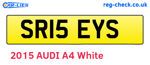 SR15EYS are the vehicle registration plates.