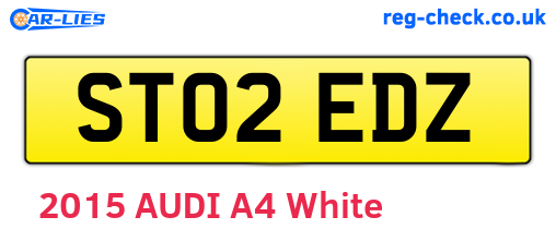 ST02EDZ are the vehicle registration plates.