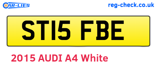 ST15FBE are the vehicle registration plates.