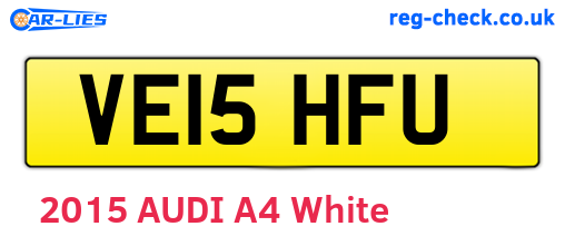 VE15HFU are the vehicle registration plates.