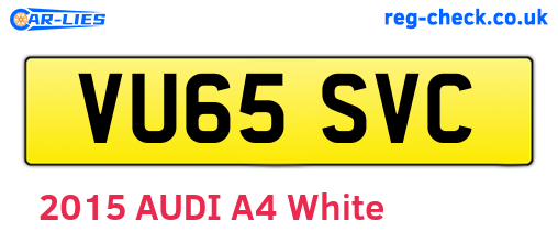 VU65SVC are the vehicle registration plates.