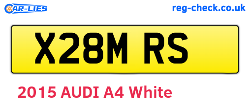 X28MRS are the vehicle registration plates.