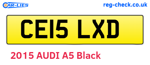 CE15LXD are the vehicle registration plates.