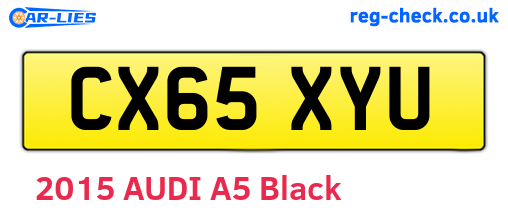 CX65XYU are the vehicle registration plates.