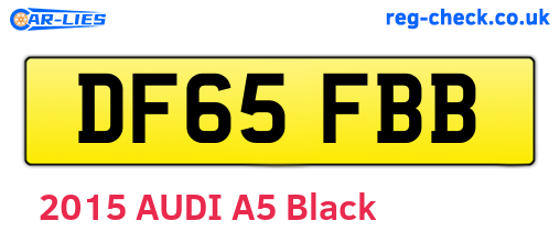 DF65FBB are the vehicle registration plates.