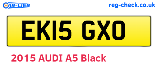EK15GXO are the vehicle registration plates.