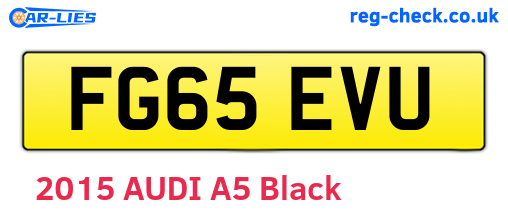 FG65EVU are the vehicle registration plates.