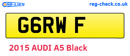 G6RWF are the vehicle registration plates.