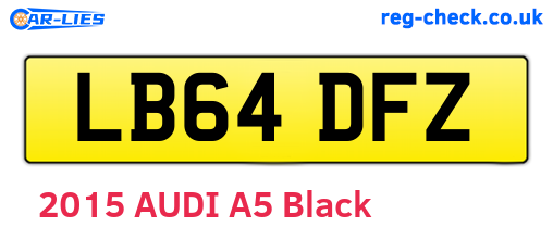 LB64DFZ are the vehicle registration plates.