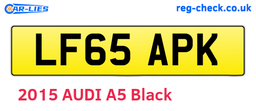 LF65APK are the vehicle registration plates.