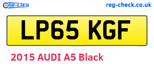 LP65KGF are the vehicle registration plates.