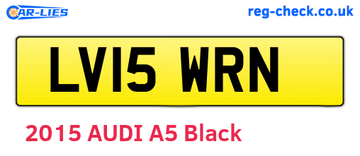 LV15WRN are the vehicle registration plates.
