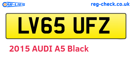 LV65UFZ are the vehicle registration plates.