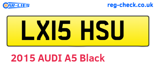LX15HSU are the vehicle registration plates.