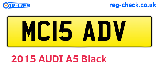MC15ADV are the vehicle registration plates.