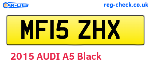 MF15ZHX are the vehicle registration plates.