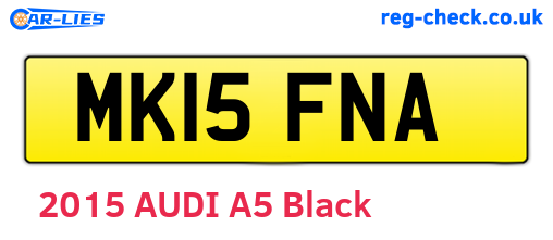 MK15FNA are the vehicle registration plates.