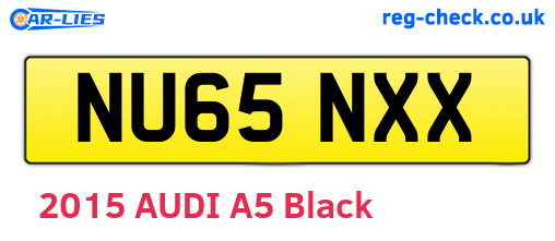 NU65NXX are the vehicle registration plates.