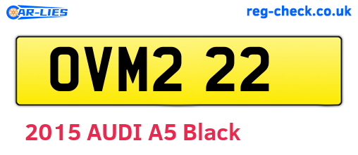 OVM222 are the vehicle registration plates.