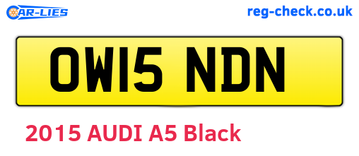 OW15NDN are the vehicle registration plates.