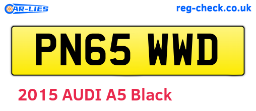 PN65WWD are the vehicle registration plates.