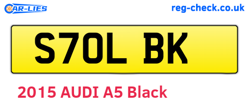 S70LBK are the vehicle registration plates.