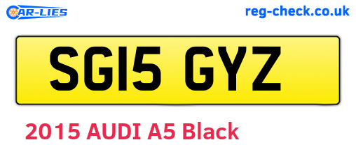 SG15GYZ are the vehicle registration plates.