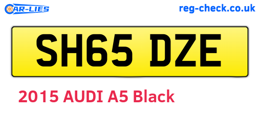 SH65DZE are the vehicle registration plates.
