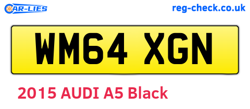 WM64XGN are the vehicle registration plates.