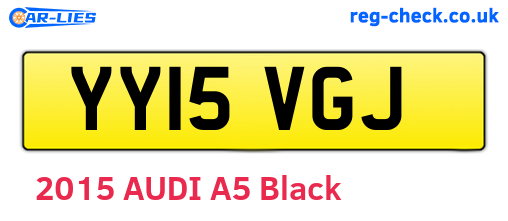 YY15VGJ are the vehicle registration plates.