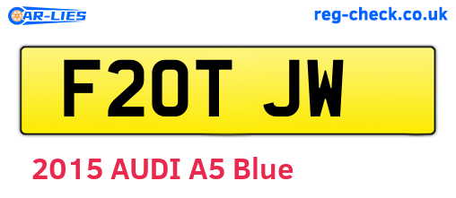 F20TJW are the vehicle registration plates.