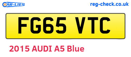 FG65VTC are the vehicle registration plates.