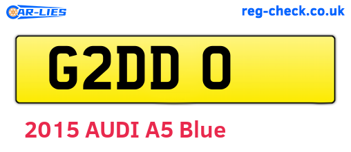 G2DDO are the vehicle registration plates.