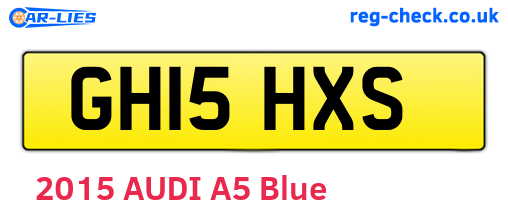 GH15HXS are the vehicle registration plates.
