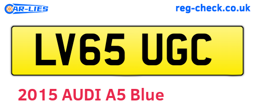 LV65UGC are the vehicle registration plates.