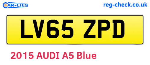 LV65ZPD are the vehicle registration plates.