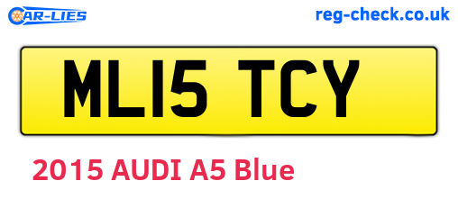 ML15TCY are the vehicle registration plates.