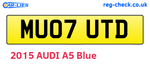 MU07UTD are the vehicle registration plates.