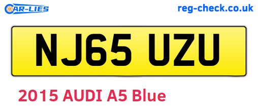 NJ65UZU are the vehicle registration plates.