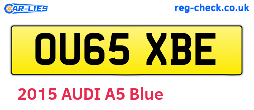 OU65XBE are the vehicle registration plates.