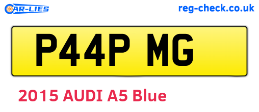 P44PMG are the vehicle registration plates.