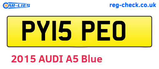 PY15PEO are the vehicle registration plates.