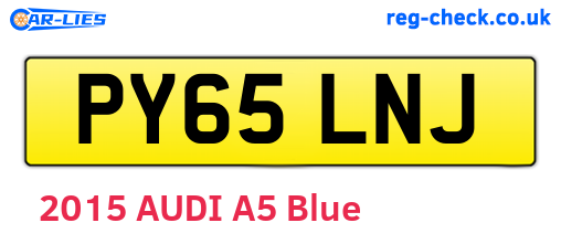 PY65LNJ are the vehicle registration plates.