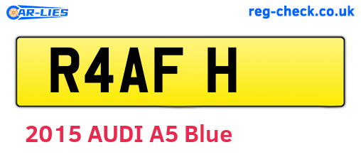 R4AFH are the vehicle registration plates.