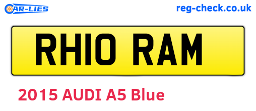 RH10RAM are the vehicle registration plates.