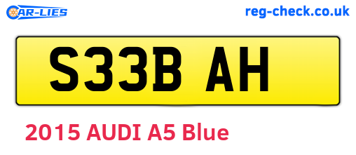 S33BAH are the vehicle registration plates.