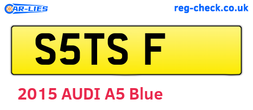 S5TSF are the vehicle registration plates.